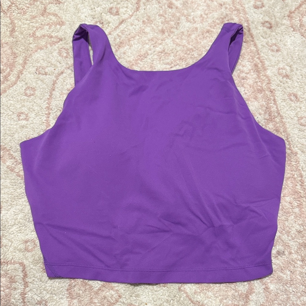 Purple Athletic Tank Crop Top